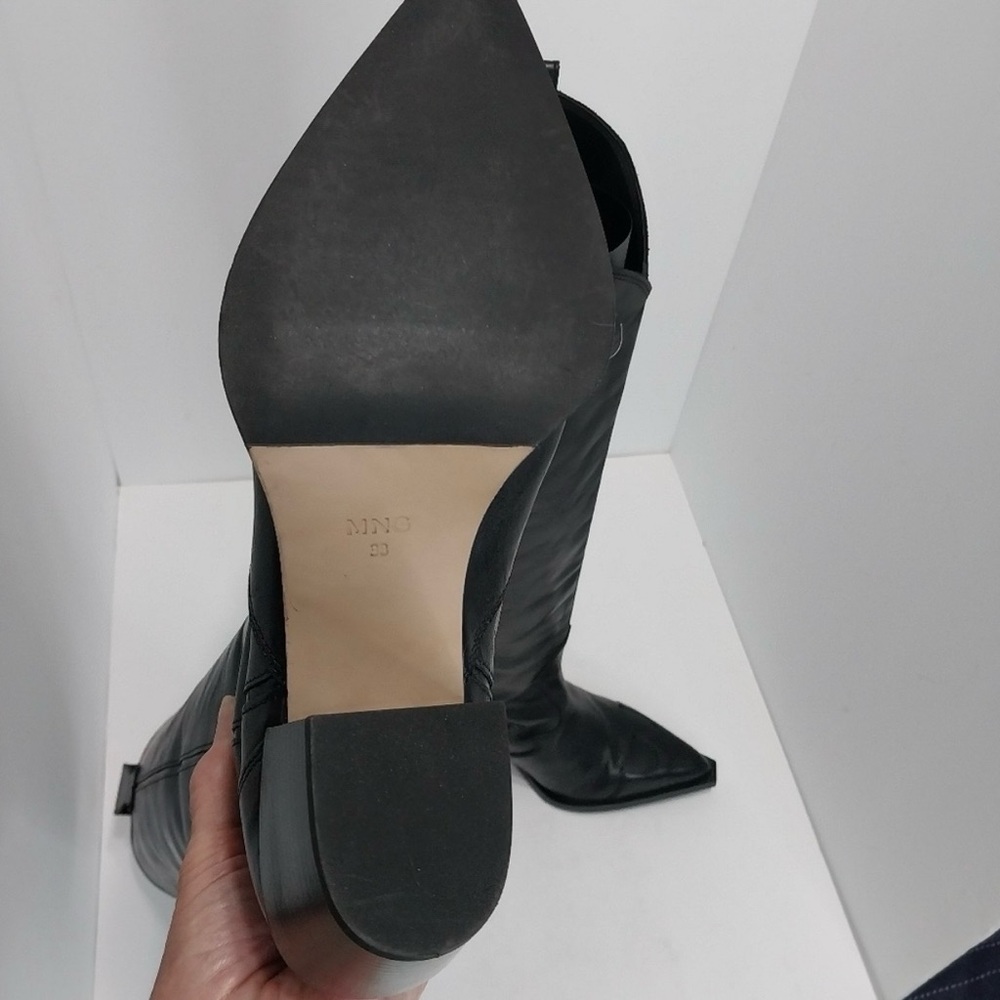Mango Black Leather Boots - Picture 11 of 13
